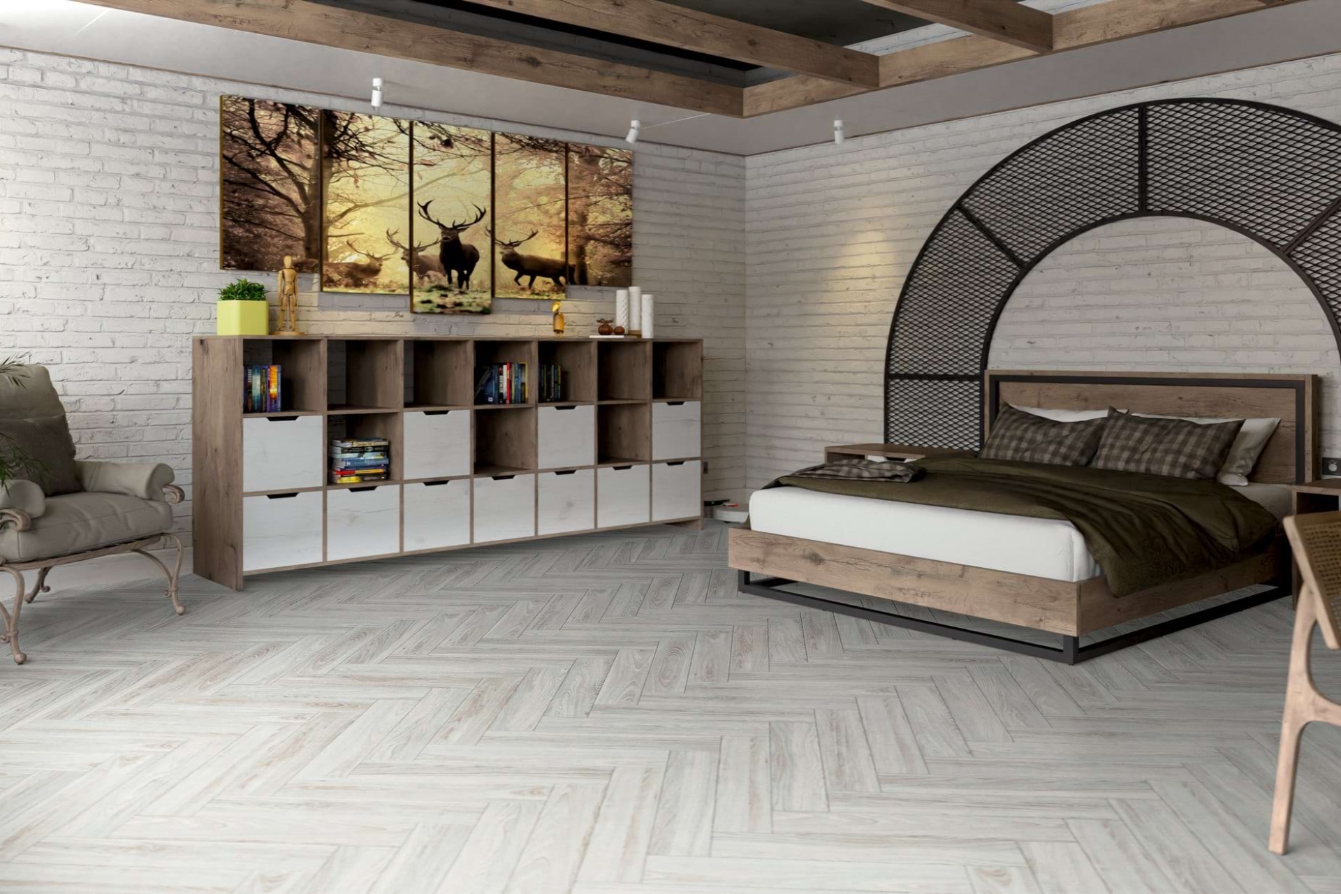 Инженерный паркет «Damy Floor» Ванильный (укладка елочкой) — купить в Красноярске