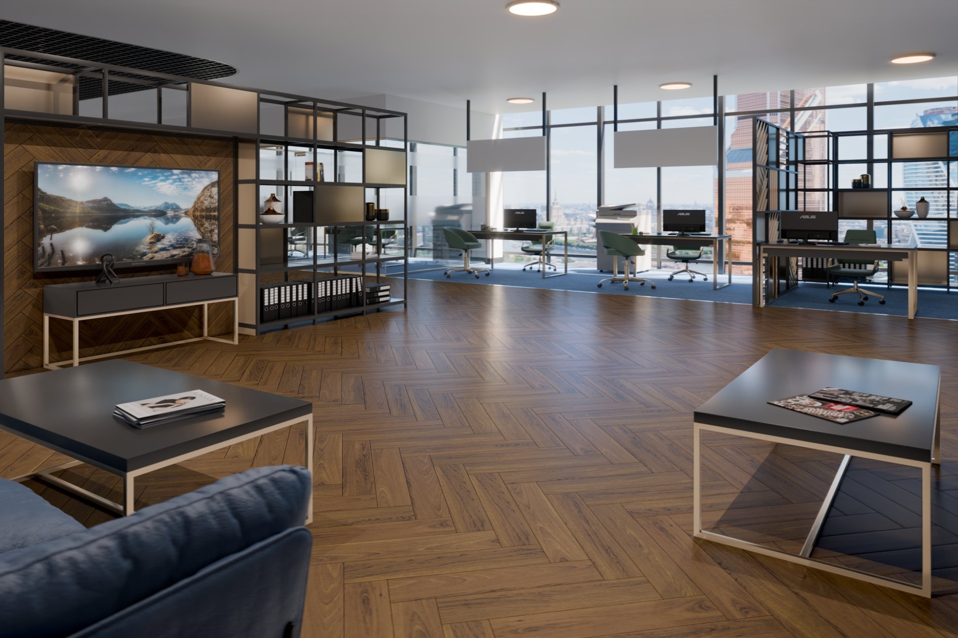 Инженерный паркет «Damy Floor» Ореховый (укладка елочкой) — купить в Красноярске