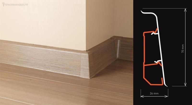 Плинтус "Arbiton" Indo Дуб Бурбон (2500*26*70 мм) — купить в Красноярске