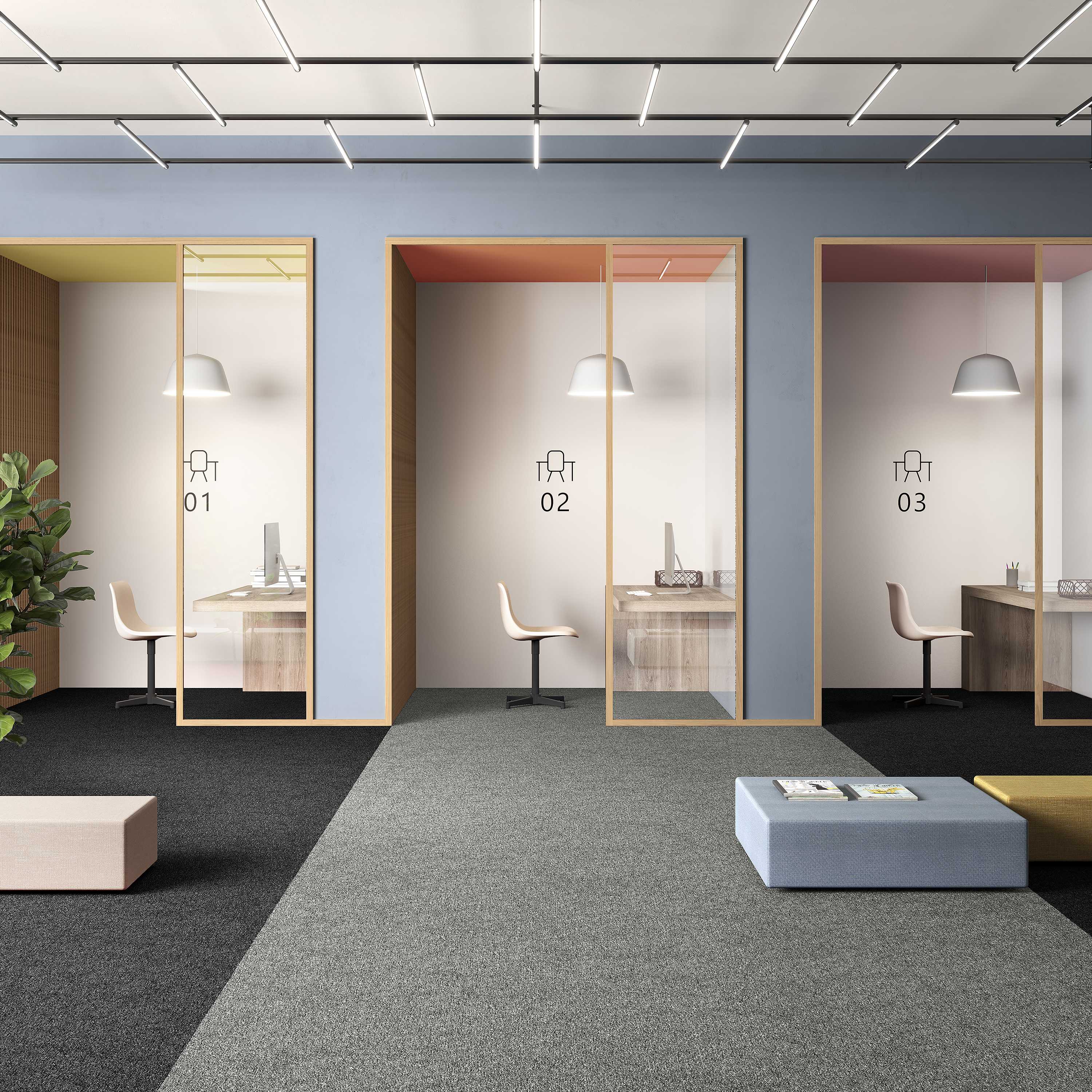 Ковровая плитка Medusa Tile 94 (500*500*5 мм) — купить в Красноярске