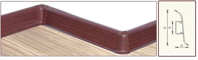 Плинтус "Идеал" пластиковый Комфорт Ясень белый (2500*22*55 мм) — купить в Красноярске